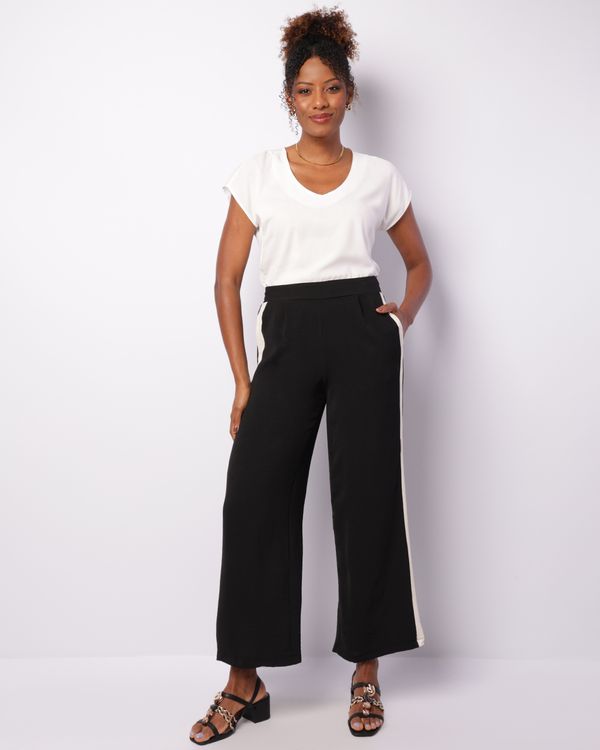 Calça Feminina Pantalona Berry & Co. Recorte Preta P