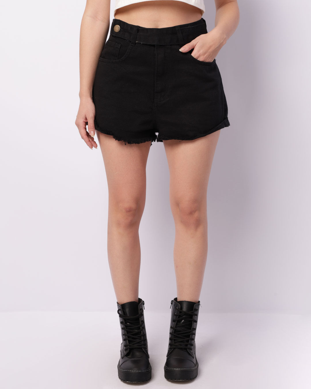 Shorts-Sarja-Cinto-Tecido-61972---Preto