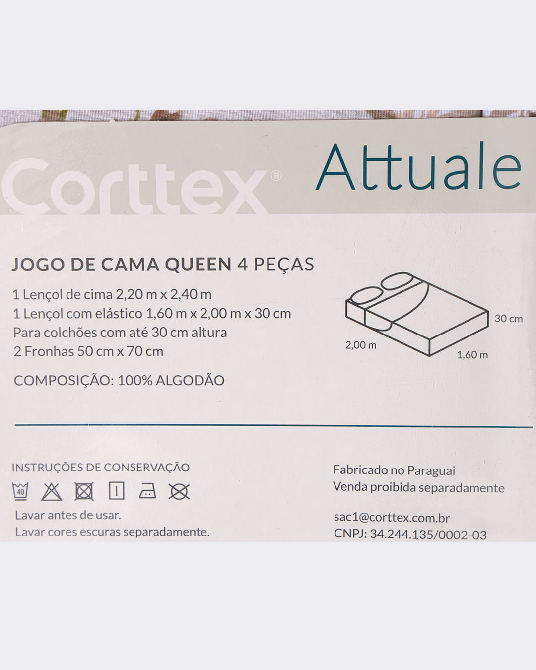 Jg-De-Cama-Attuale-150-Fios-Queen---Cinza-Floral