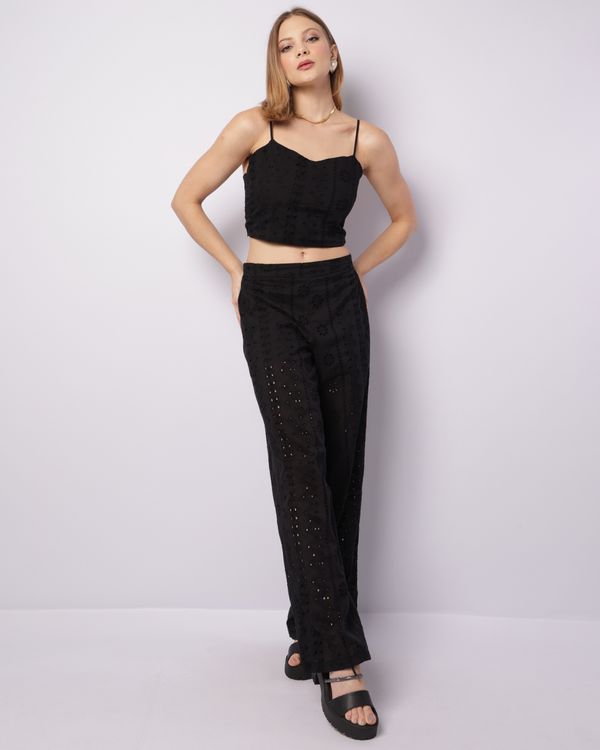 Calça Feminina Berry & Co. Pantalona Laise Preta G