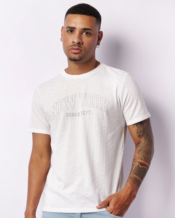 Camiseta Masculina Manga Curta Maquinetada Branca GG