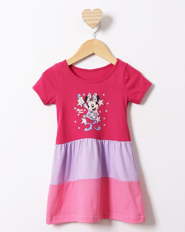 Vestido Bebê Curto Disney Minnie Três Marias Rosa 3