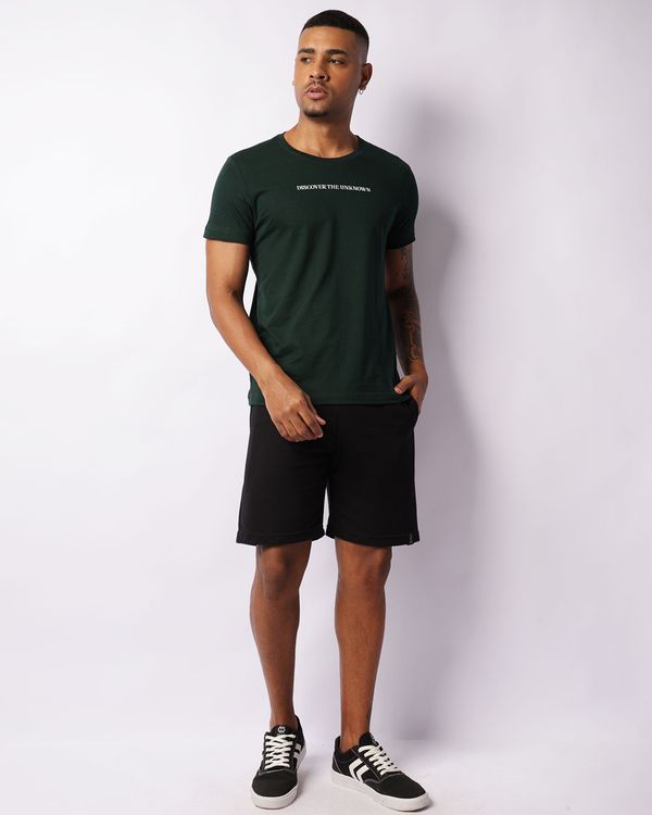 Bermuda Masculina Reta Moletinho Texturizada Com Bolsos Preta GG