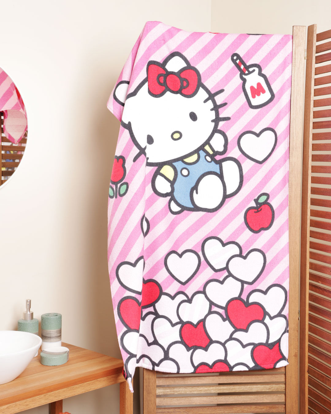 Toalha-Bh-Felpa-70x130-Hello-Kitty---Rosa