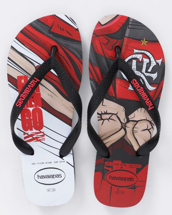 Chinelo Havaianas Masculino Top Times Flamengo Preto 37/38