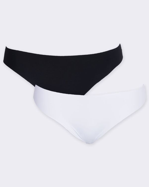 Kit 2 Calcinhas Feminina Biquíni Sem Costura Branca E Preta P