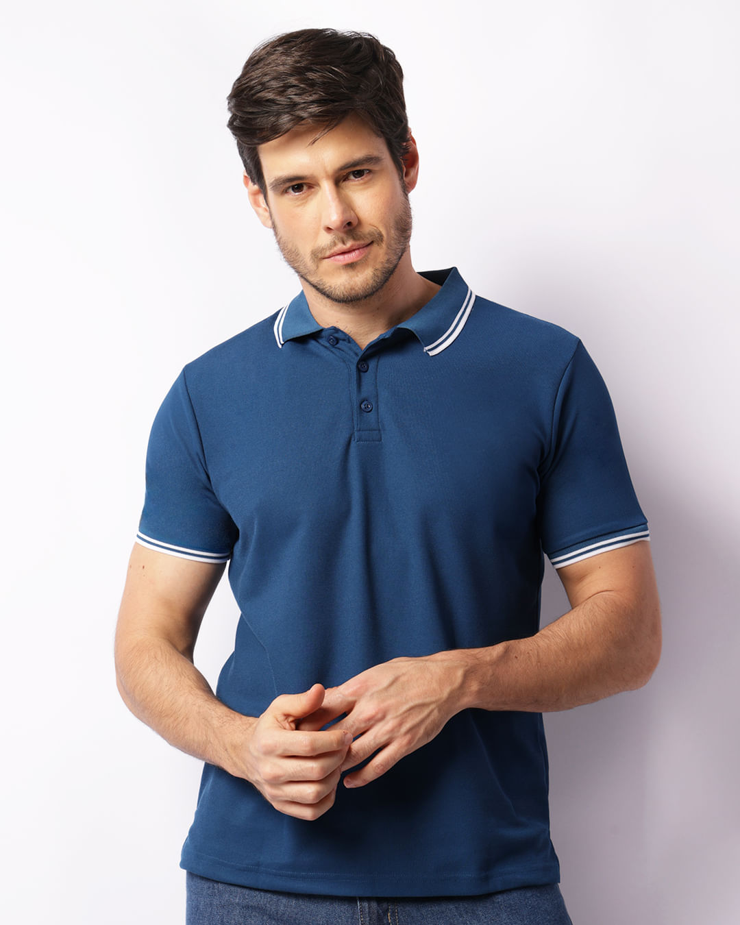 Polo-Lisa-Bordado-Azul-Esc---Azul-Escuro