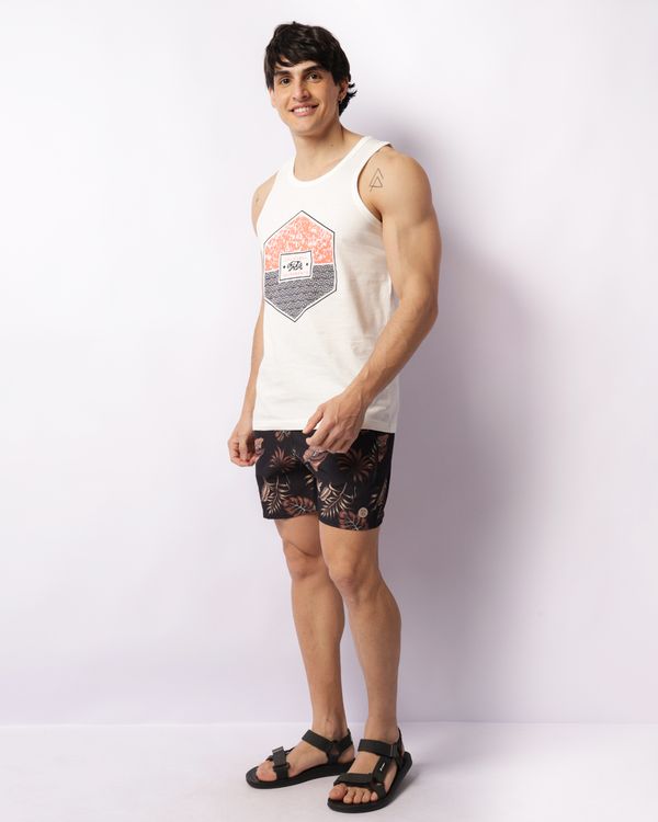 Bermuda Surf Masculina Estampada Preta M