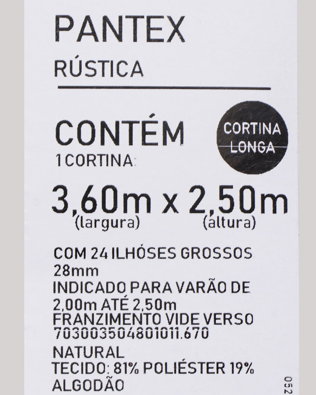 Cort-Rustica-360-X-250-Pantex-Natural---Bege-Outros