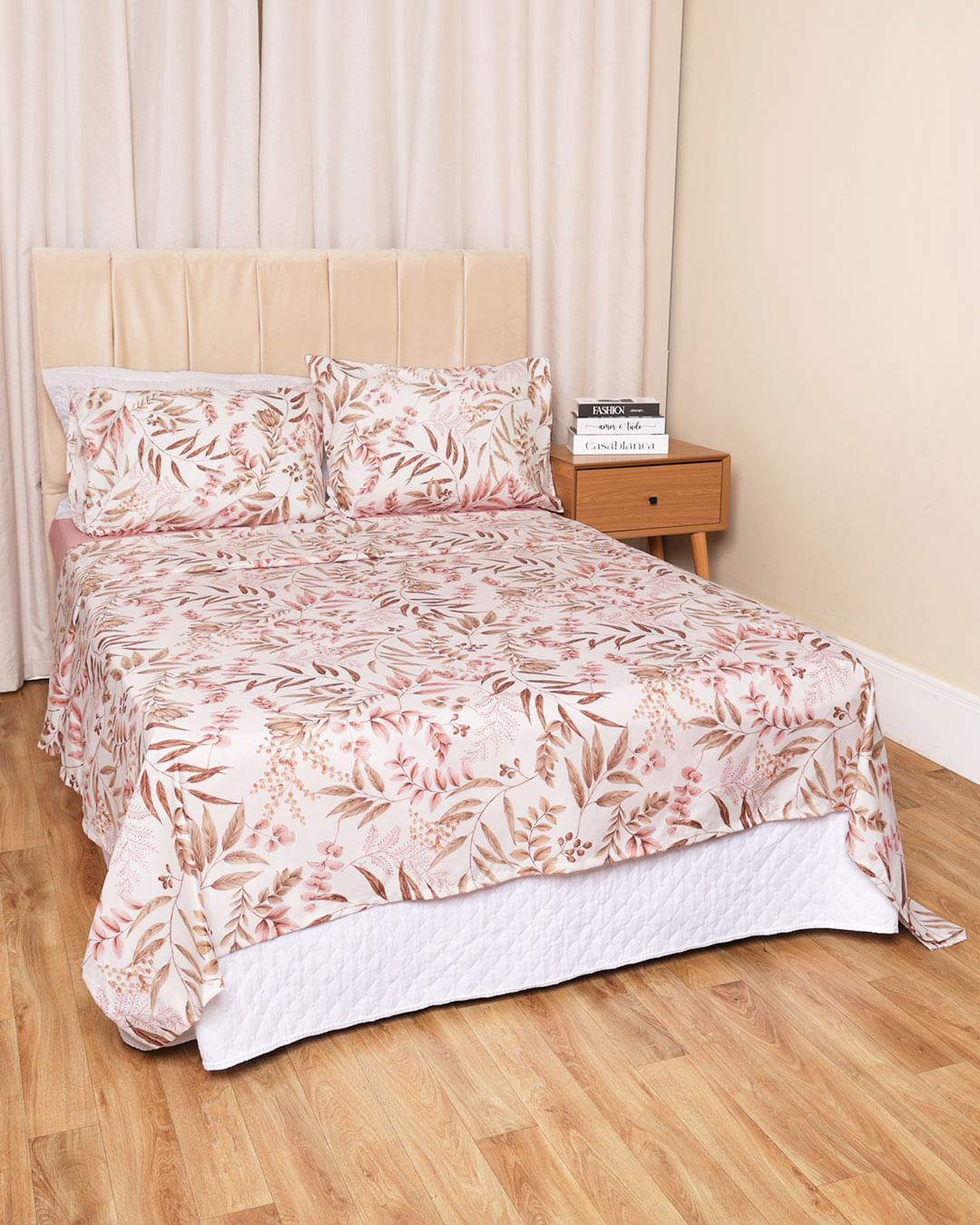 Jg-De-Cama-Ks-Outono-Folhas----4-Pc---Estampado