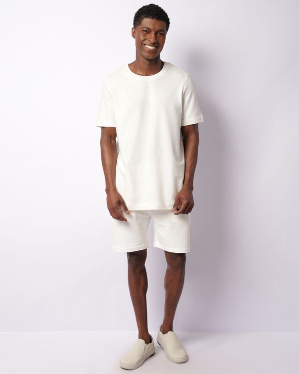 Bermuda Masculina Atoalhada Com Bolsos Off White M