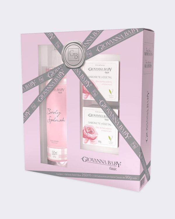 Kit Giovanna Baby Body Splash 260ml + 2 Sabonetes Vegetal Classic UN