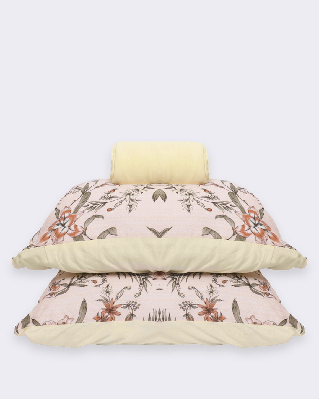 Jg-De-Cama-King-Slim-3-Pcs-Romantico---Amarelo-Floral