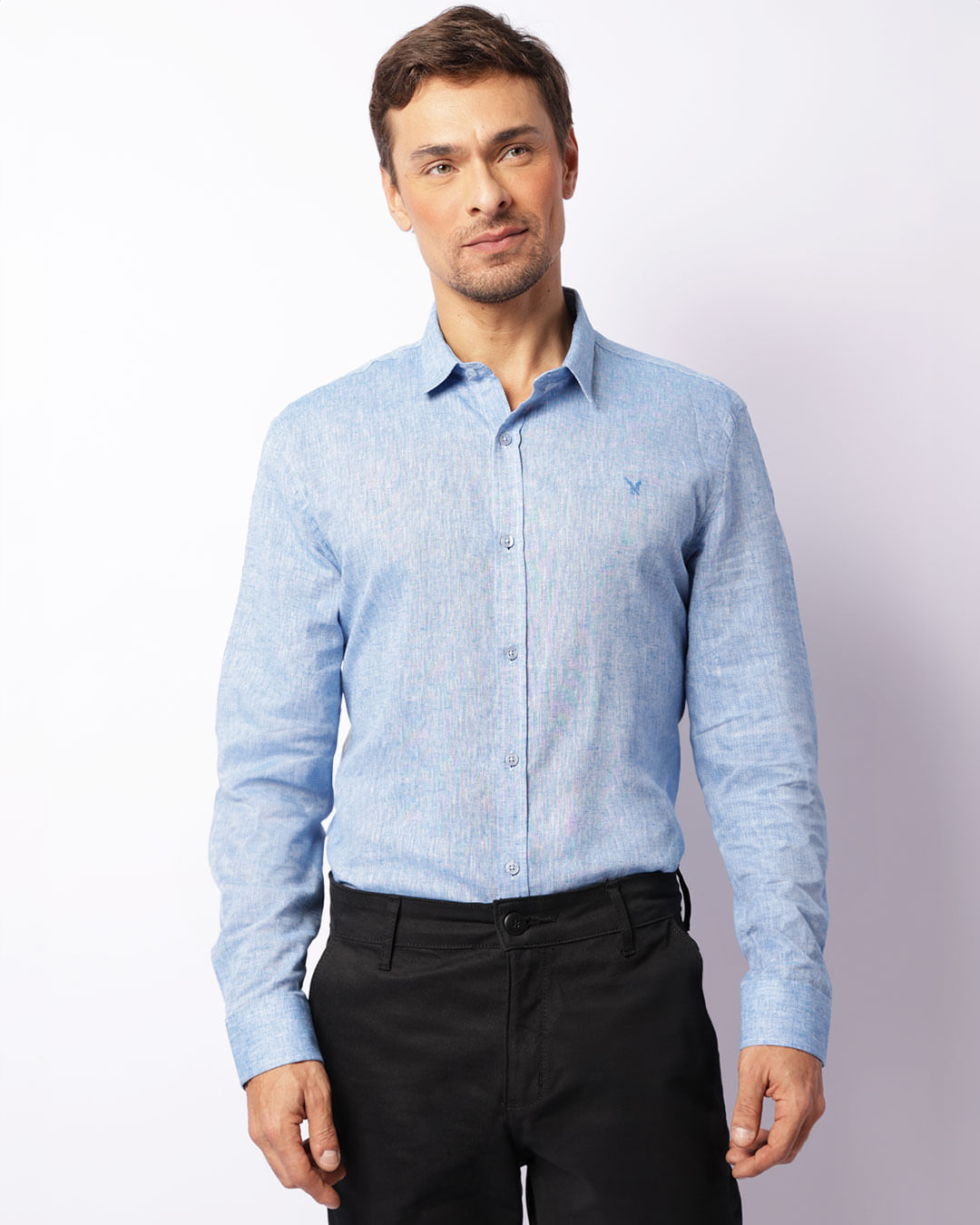 Camisa-Linho-Algodao-Azul---Azul