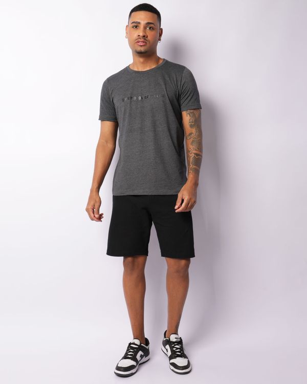 Bermuda Masculina Reta Moletinho Texturizada Preta GG
