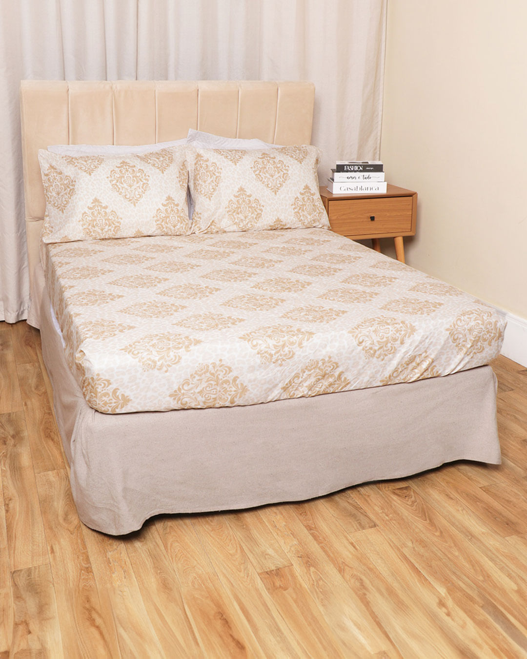 Jogo-De-Cama-Queen-Arte---Cazza-3-Pecas-Estampado-Bege
