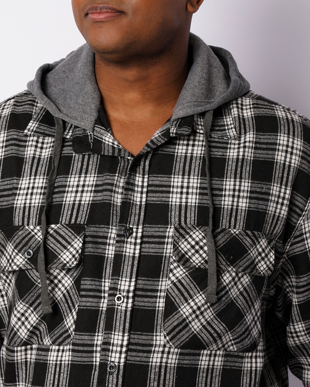 Camisa-Flanela-Xadrez-Capuz-Plus-Psp02---Cinza-Escuro