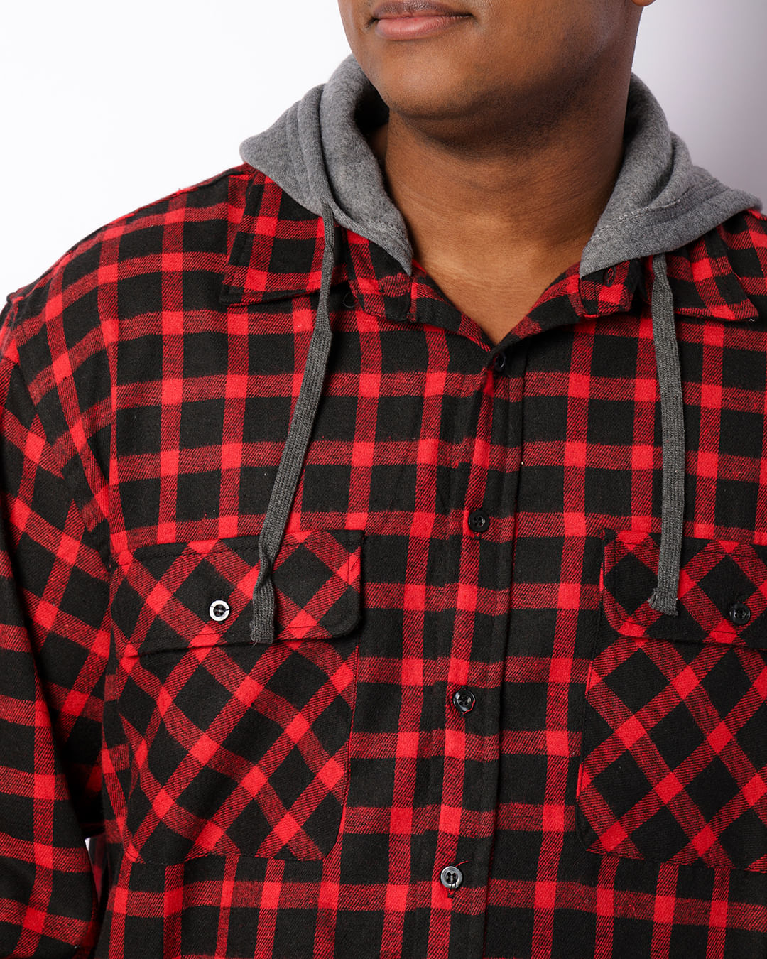 Camisa-Flanela-Xadrez-Capuz-Plus-Psp02---Vermelho-Medio