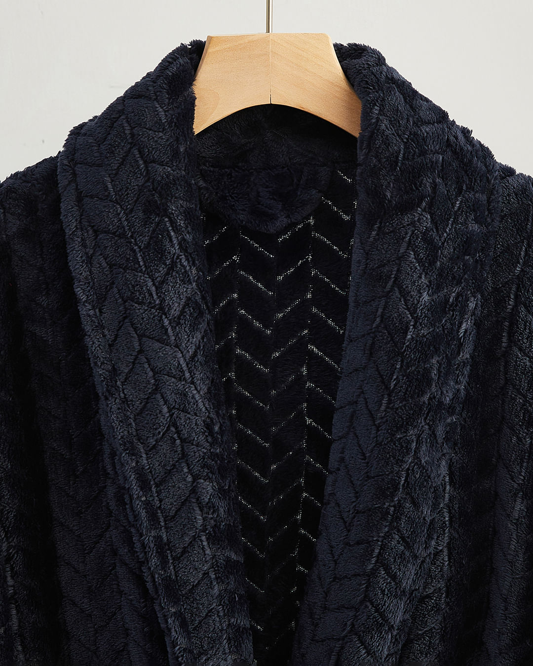 Roupao-Jacquard-Flannel-Fleece-Preto---Preto