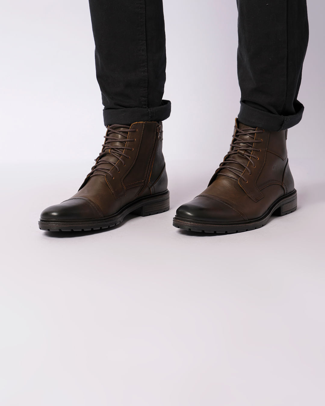 Bota Couro Democrata Garage Astro Botina Masculina Democrata Bota