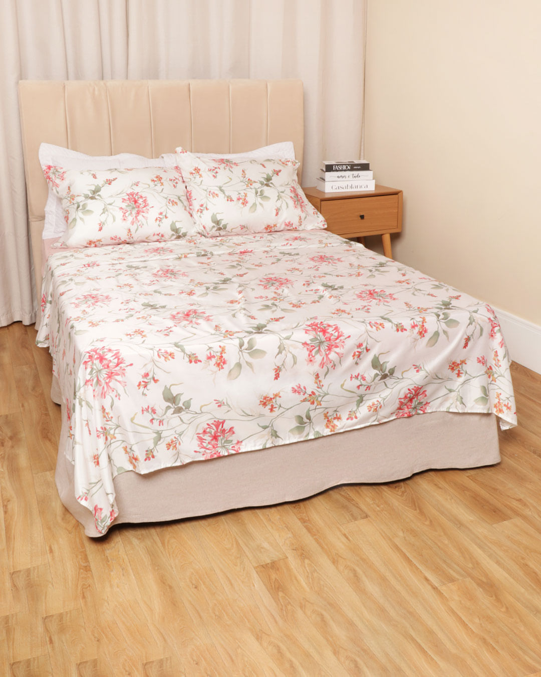 Jogo-De-Cama-Casal-Sakura-Floral-Vermelh---Vermelho-Medio