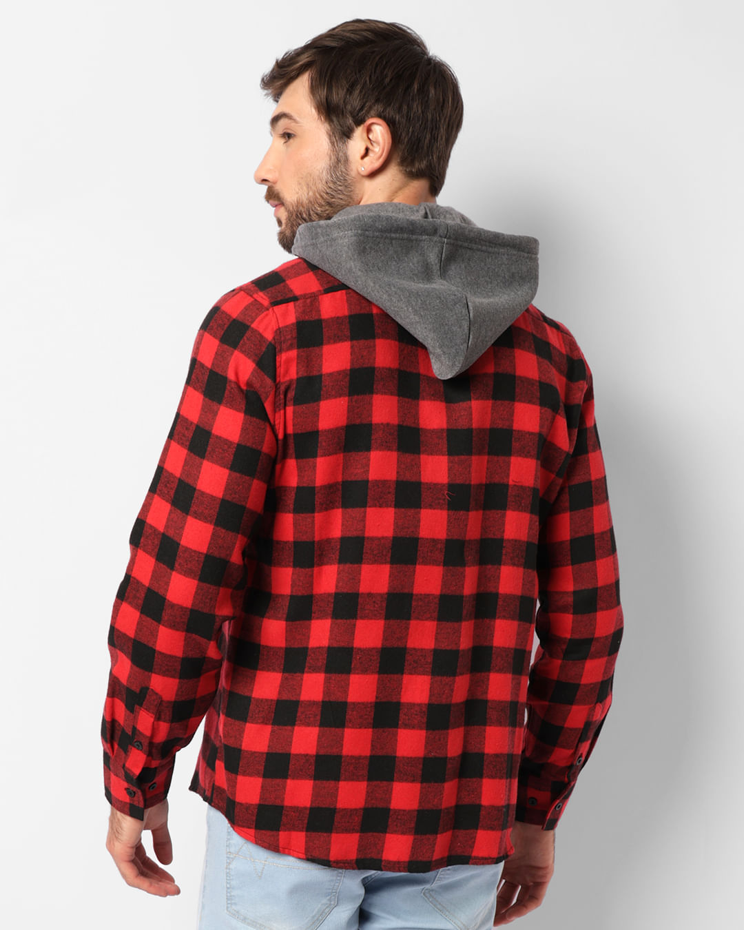 Camisa-Flanela-Xadrez-Capuz-Jwp02---Vermelho-Claro