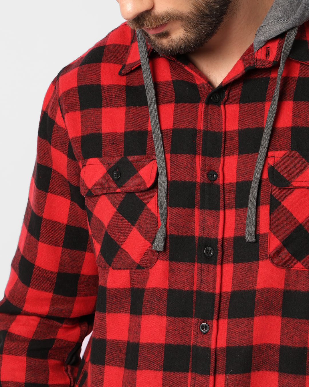 Camisa-Flanela-Xadrez-Capuz-Jwp02---Vermelho-Claro