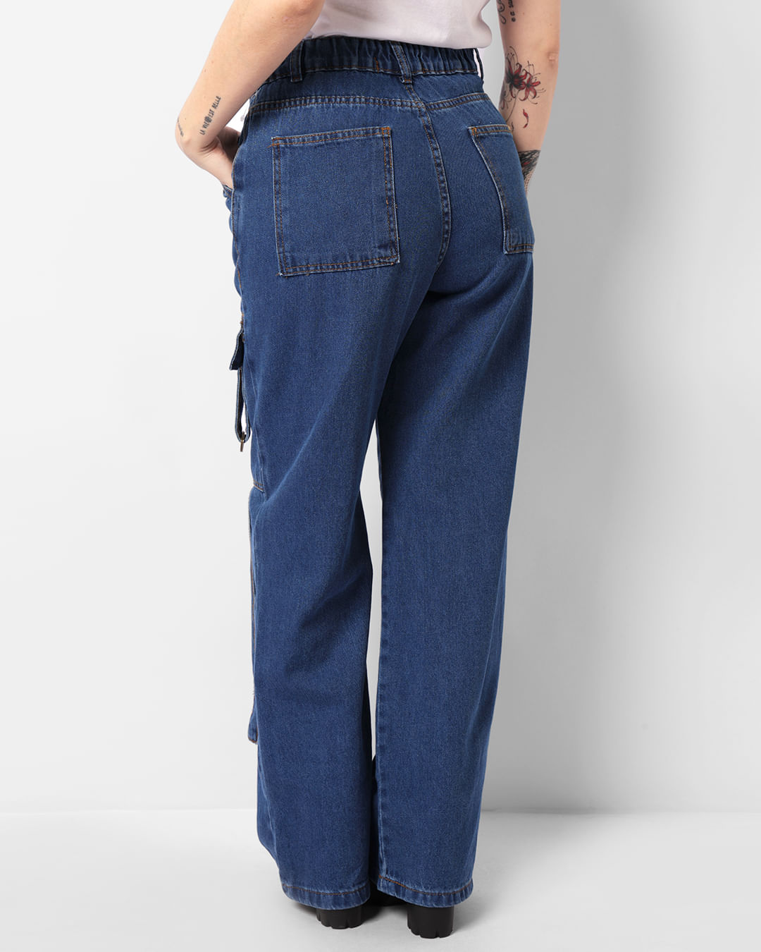 Calca-Jeans-Cargo-Com-Aletas-501814---Blue-Jeans-Medio