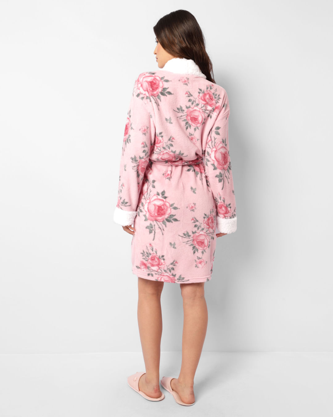 Roupao-Com-Sherpa-Estampa-Floral-Rosa---Rosa-Claro