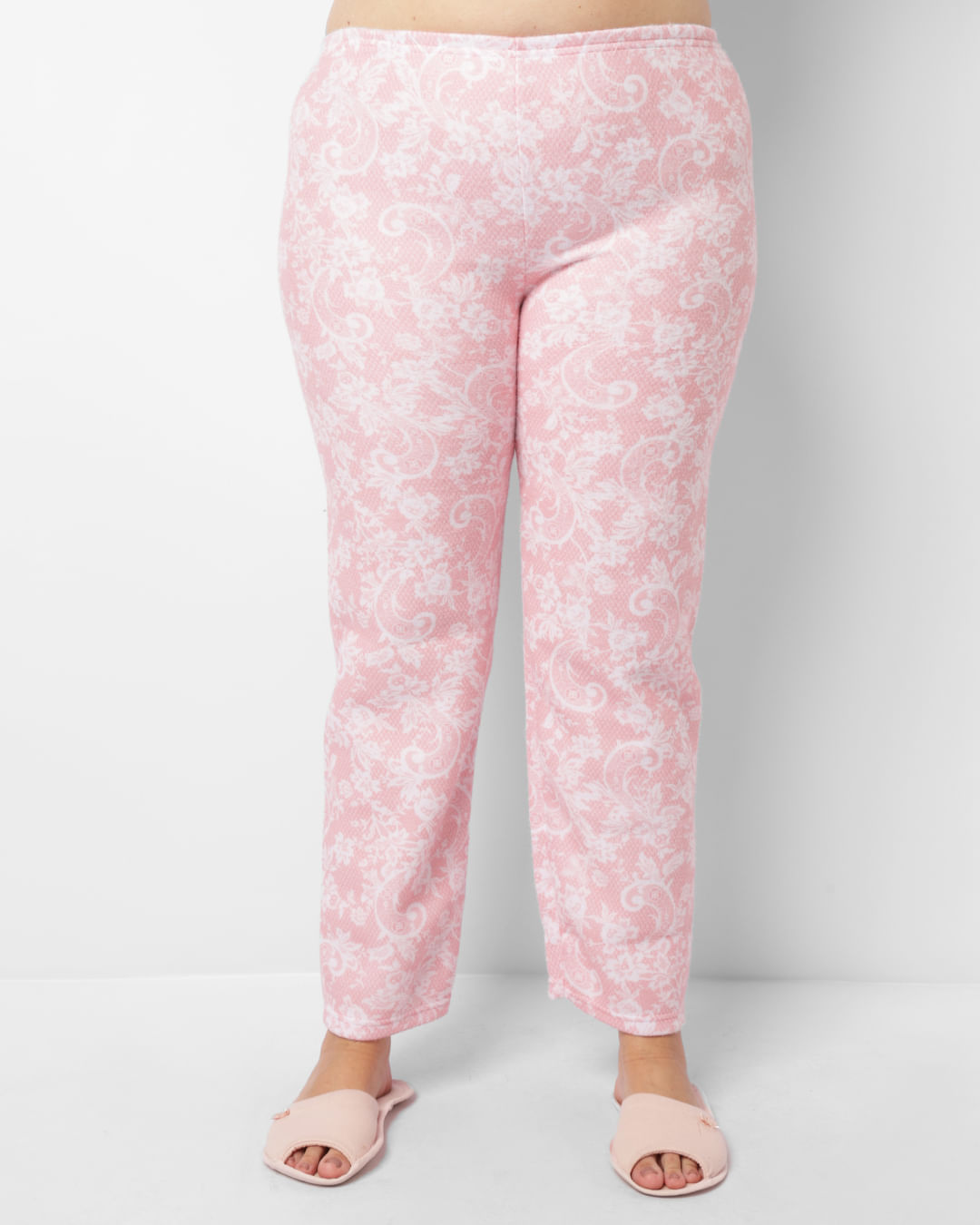 Pijama-Plus-Size-Feminino-Longo-Soft-Com-Estampa-Floral-Rosa
