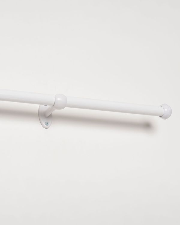 Kit Varão Metal Para Cortina De400cm Branco UN