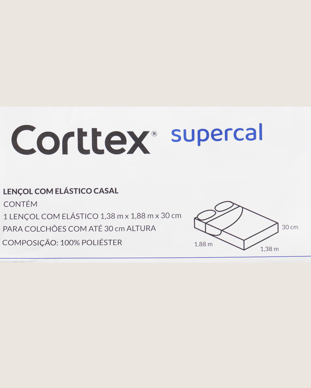 Lencol-Com-Elastico-Casal-Supercal---Bege-Floral