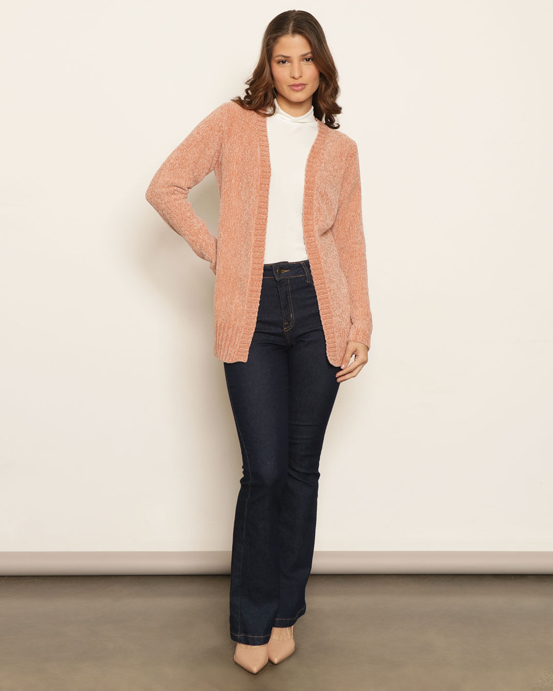 Cardigan-Chenille-C02 ---Rosa-Medio