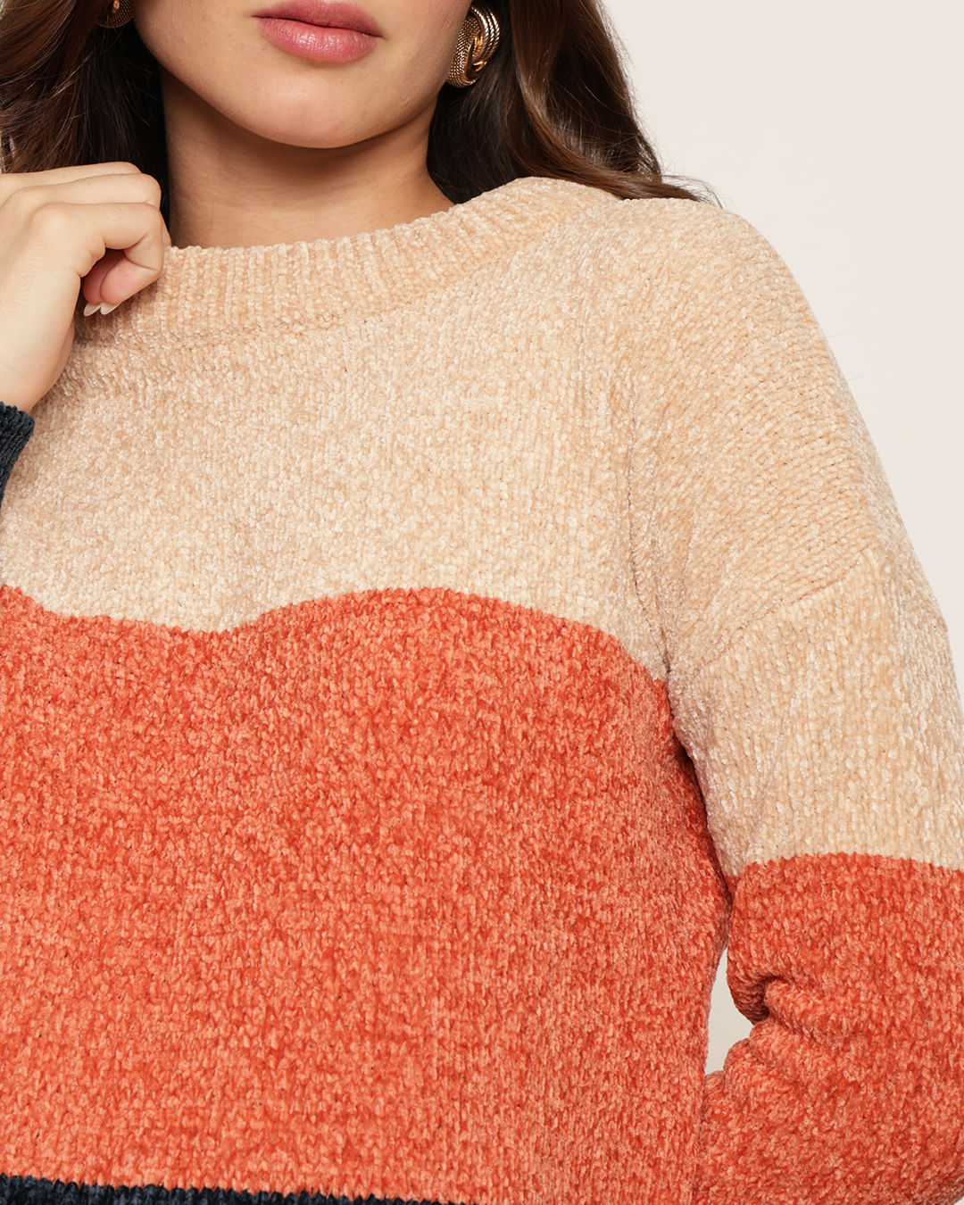Sueter-Chenille-6871-Listra-Bege---Bege-Claro