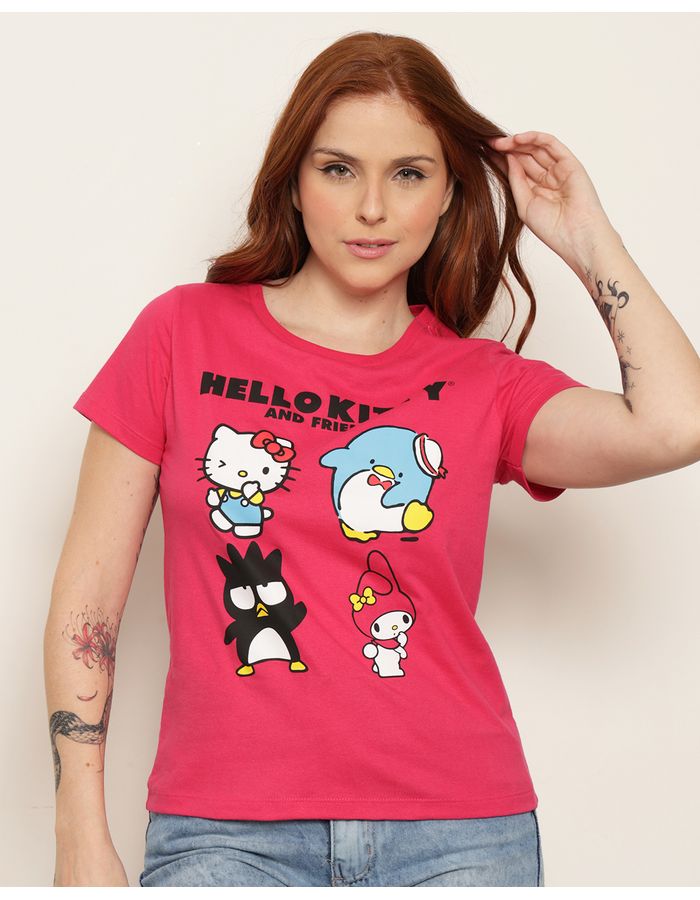 Camiseta-0400576-Ros-Pgg-Hkitty-P01---Rosa-Escuro