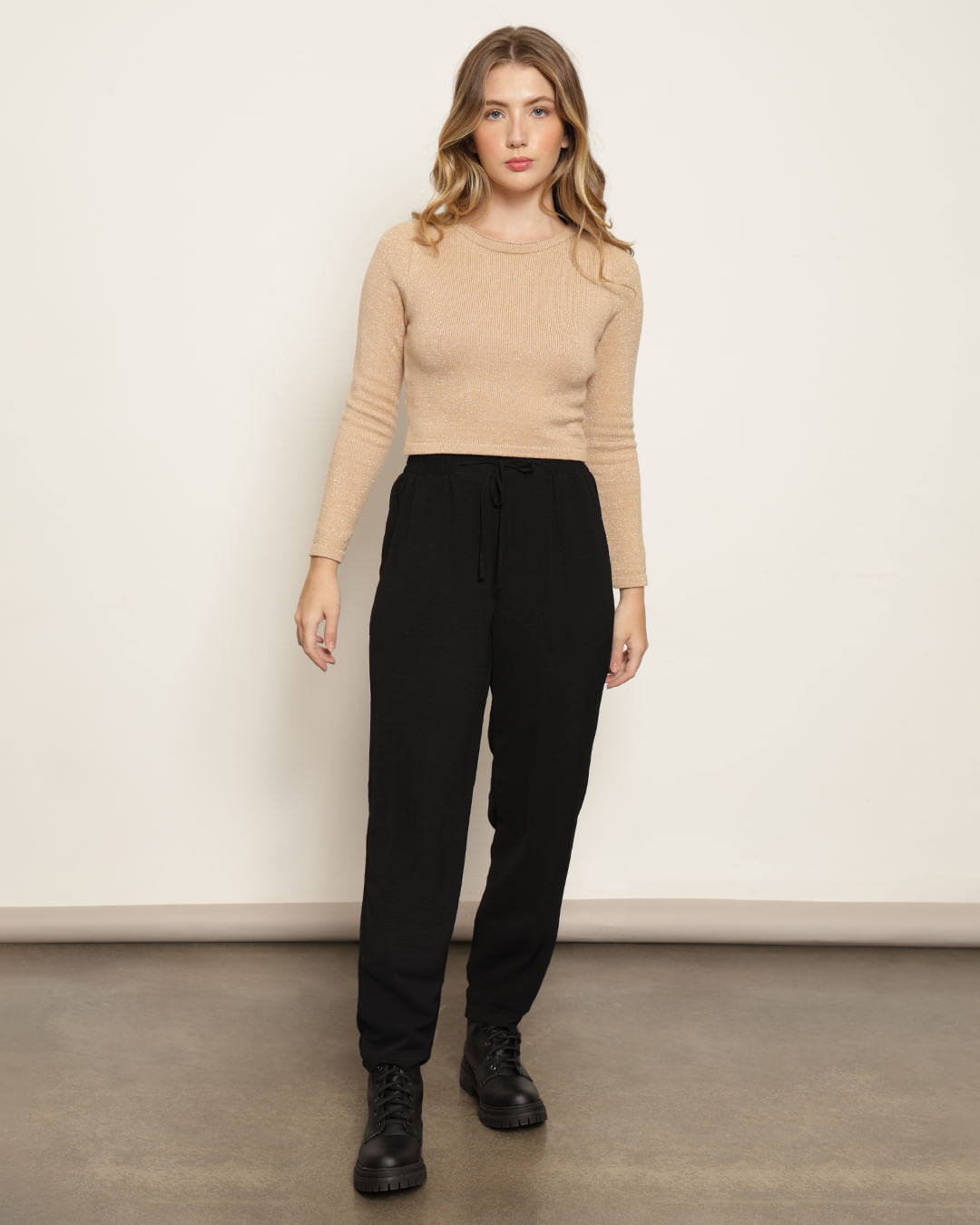 Blusa-Copped-Ml-Tricot-Lurex-H1049-Fpg---Marrom-Claro