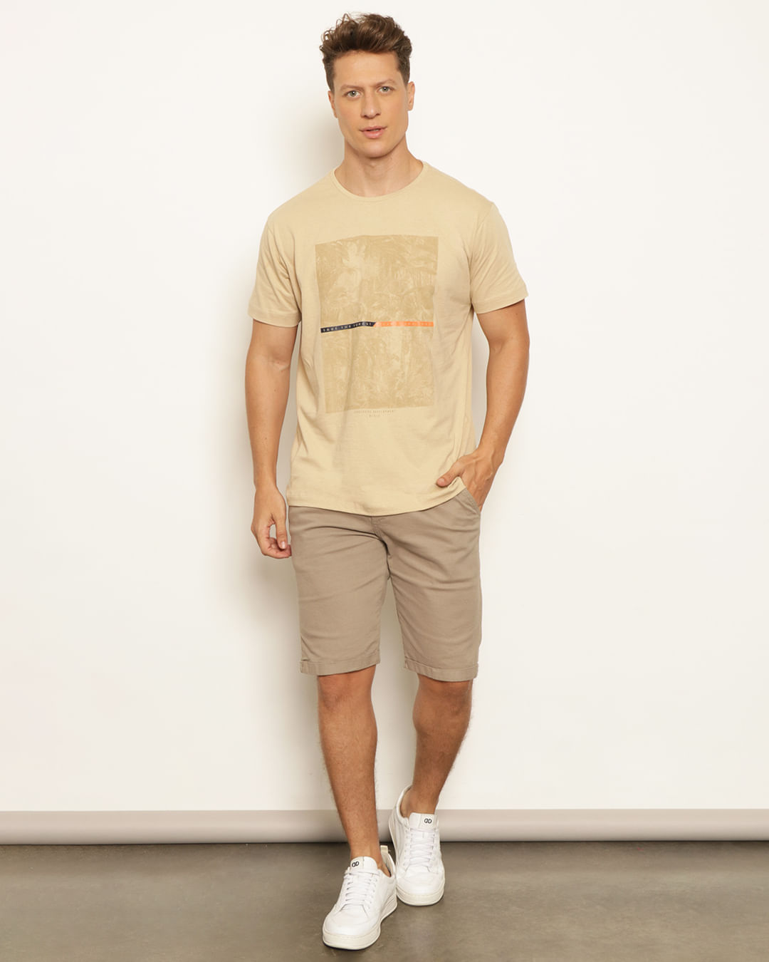 Camiseta-11193705-Sort---Bege-Outros