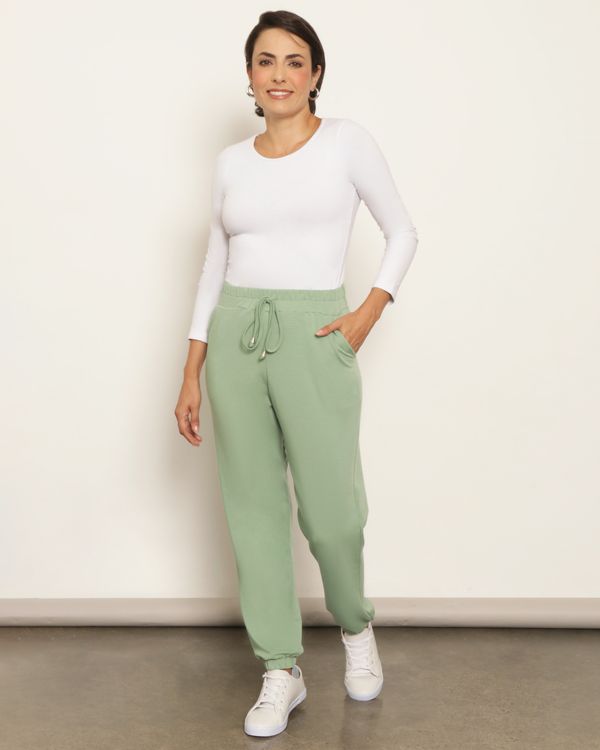 Calça Feminina Jogger Com Cordão Verde GG