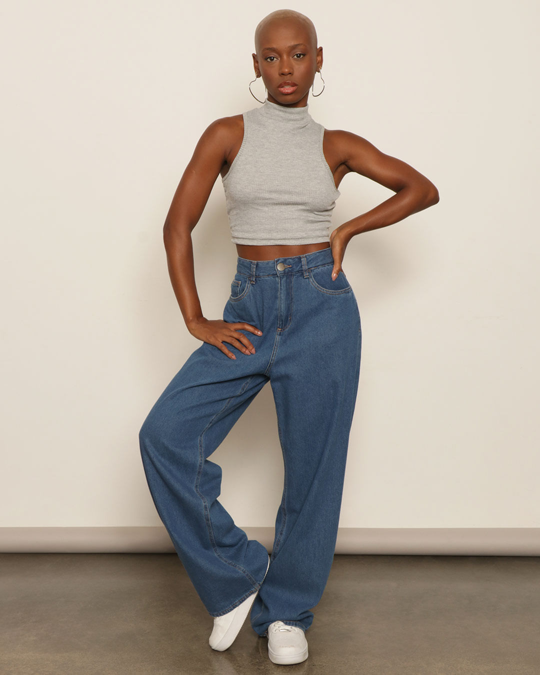 Regata-8927rl-Rib-Gola-Alta-Mesc---Mescla-Medio