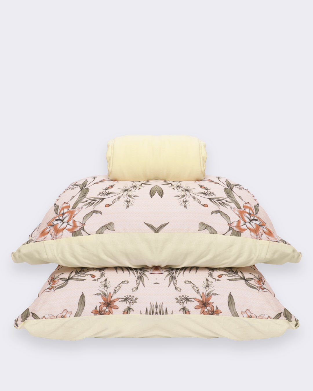 Jg-De-Cama-Cs-Slim-3-Pcs-Romantico---Bege-Floral