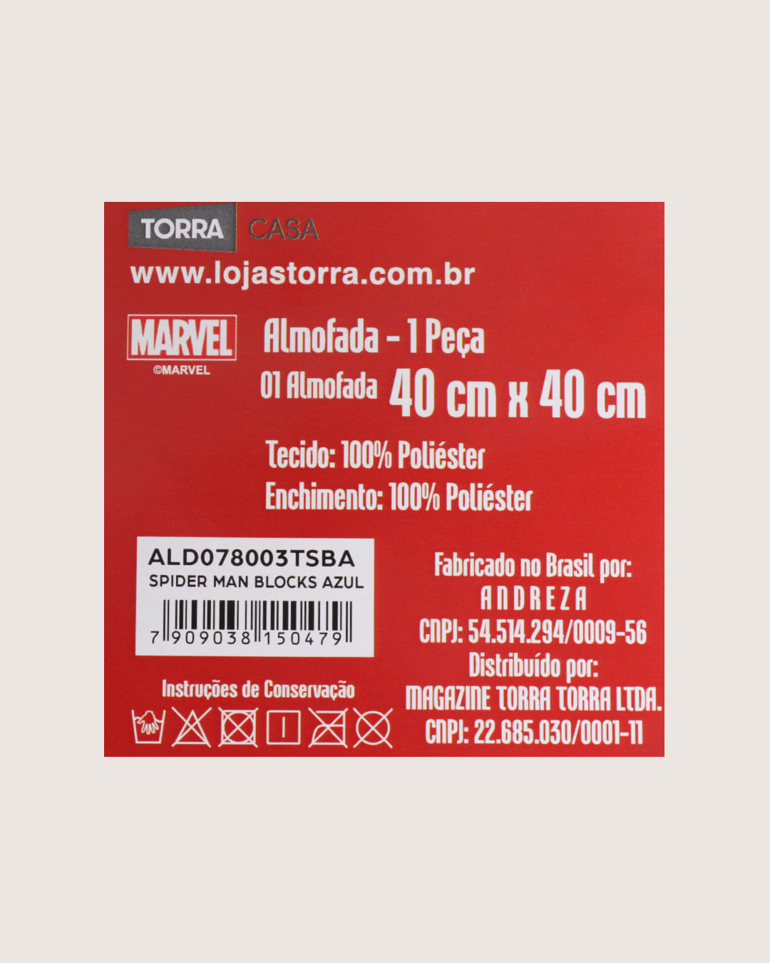 Almofada-Spider-Man-Blocks---Azul-Medio