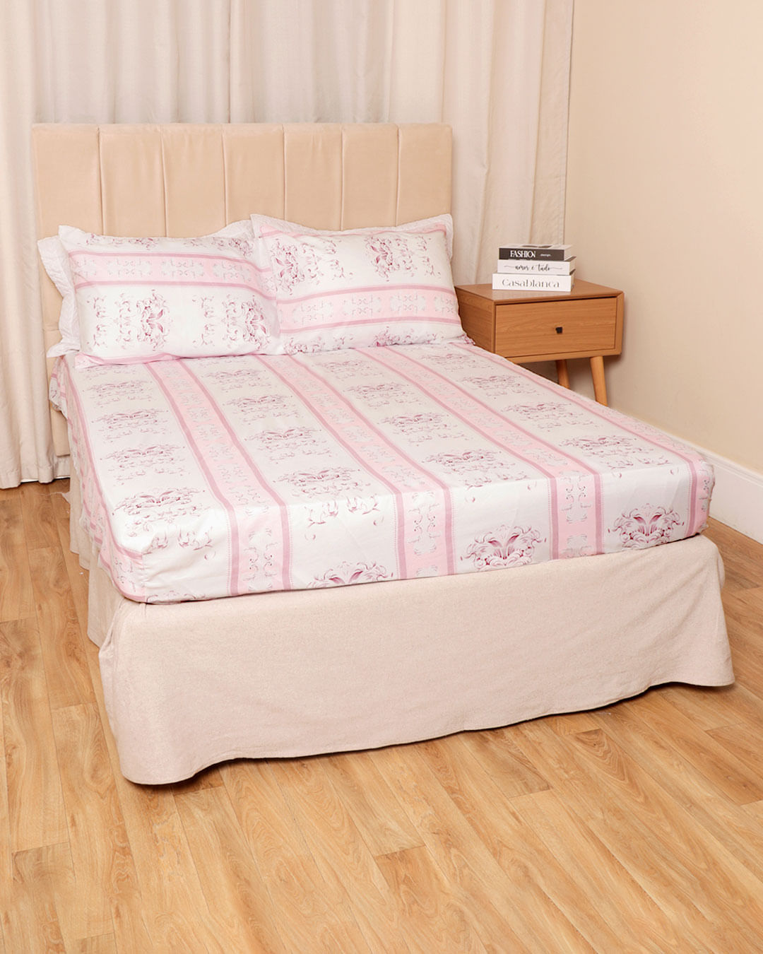 Jg-De-Cama-King-3-Pcs-Romantico---Branco-Outros