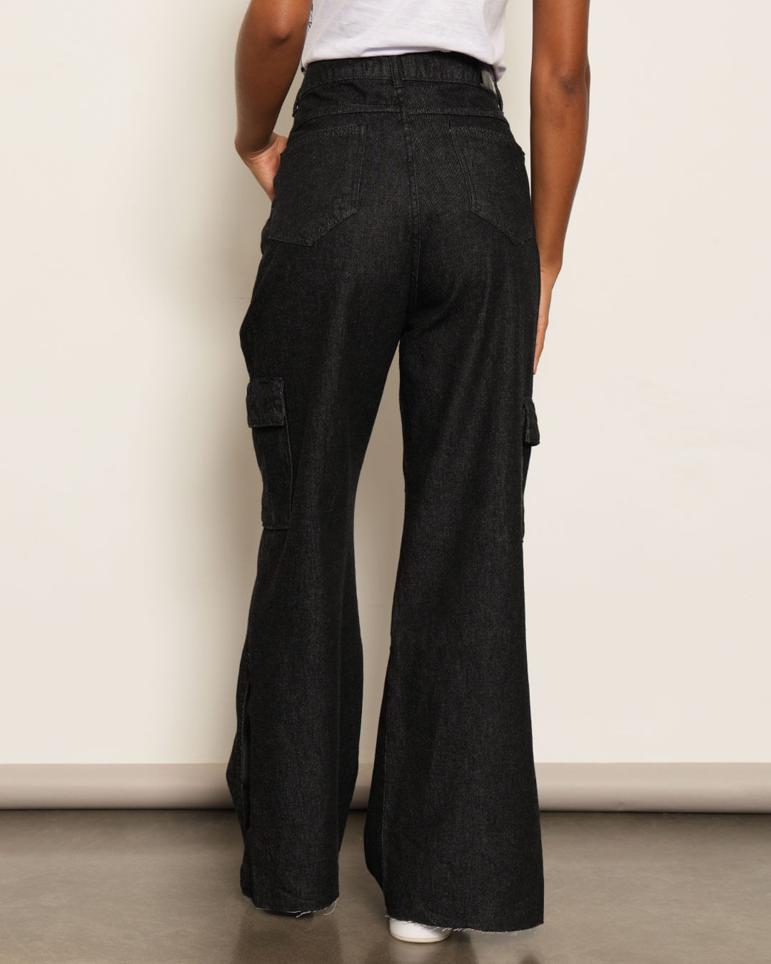 Calca-500193-Jns-Black-Bolsos-Cargo---Black-Jeans-Escuro