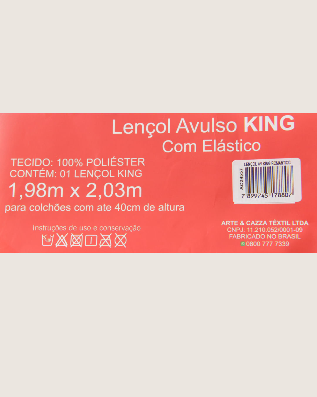 Lencol-Avulso-King-C-Elast-Romantico---Bege-Medio