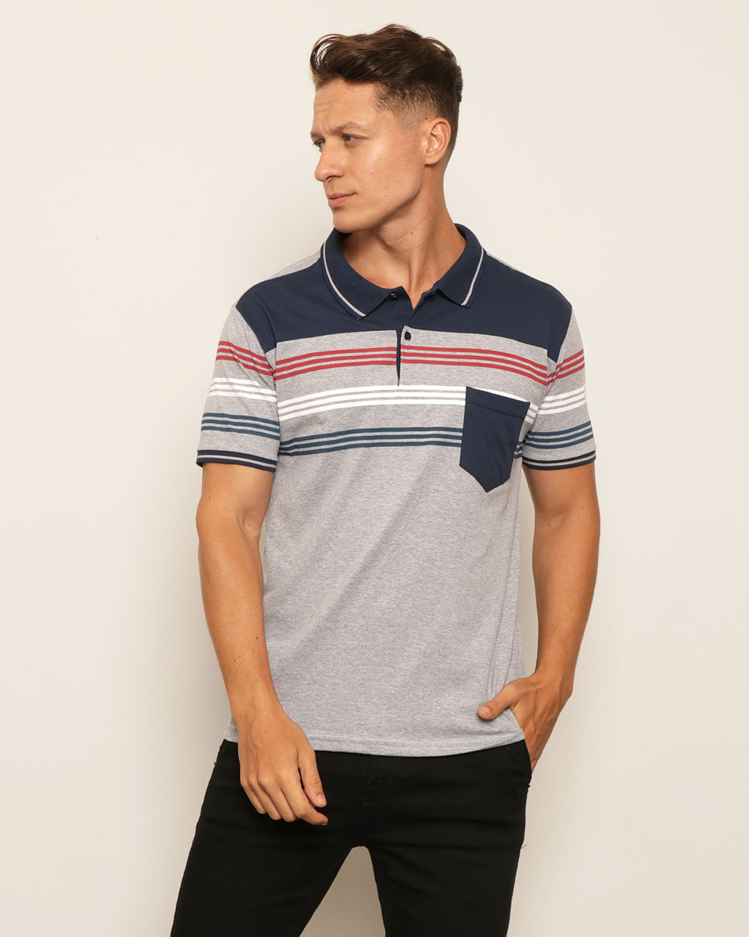 Polo-Ib16028-Rec-Cza-Mescl-Pgg---Cinza-Claro