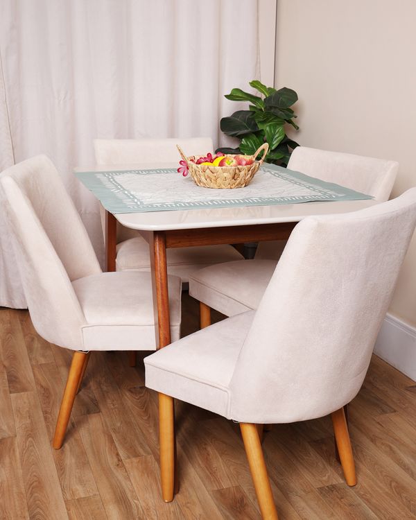 Toalha De Chá Döhler 78cm x 78cm Estampa Folhagem Verde UN