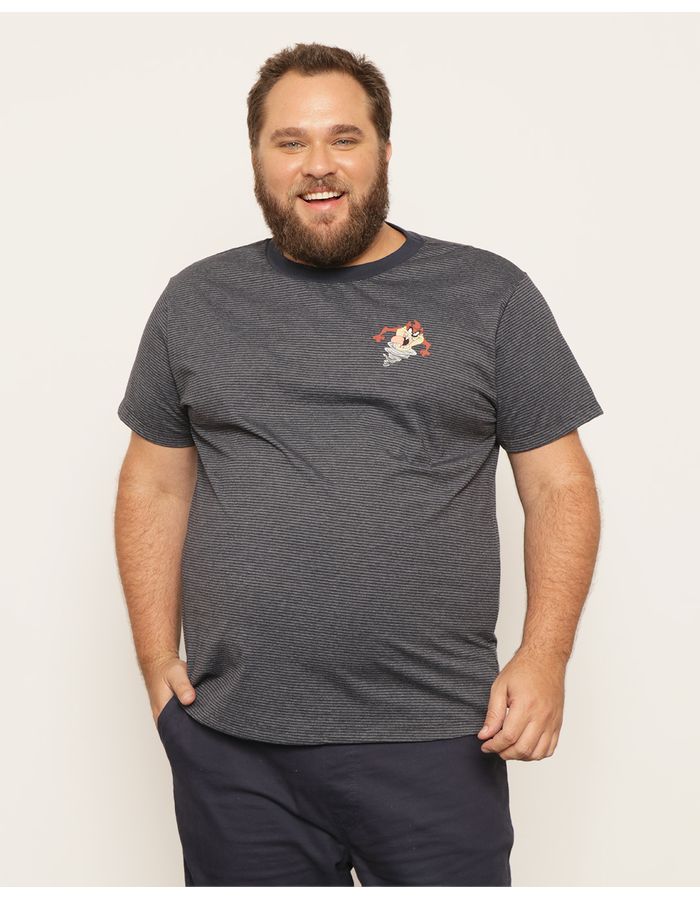 Camiseta-Looney-0400757-Taz-List-Marin---Marinho
