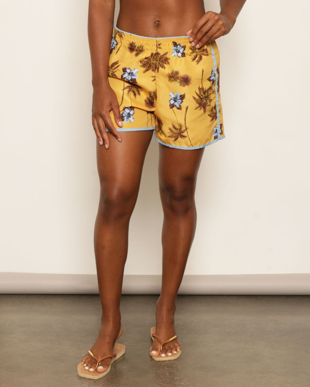 Short-Tactel-Estamp-Vies-Lat17475---Amarelo-Floral