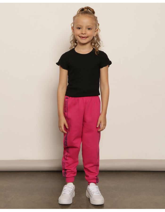 Calca-Moletom-Infantil-Jogger-Sortida-Rosa-Escuro