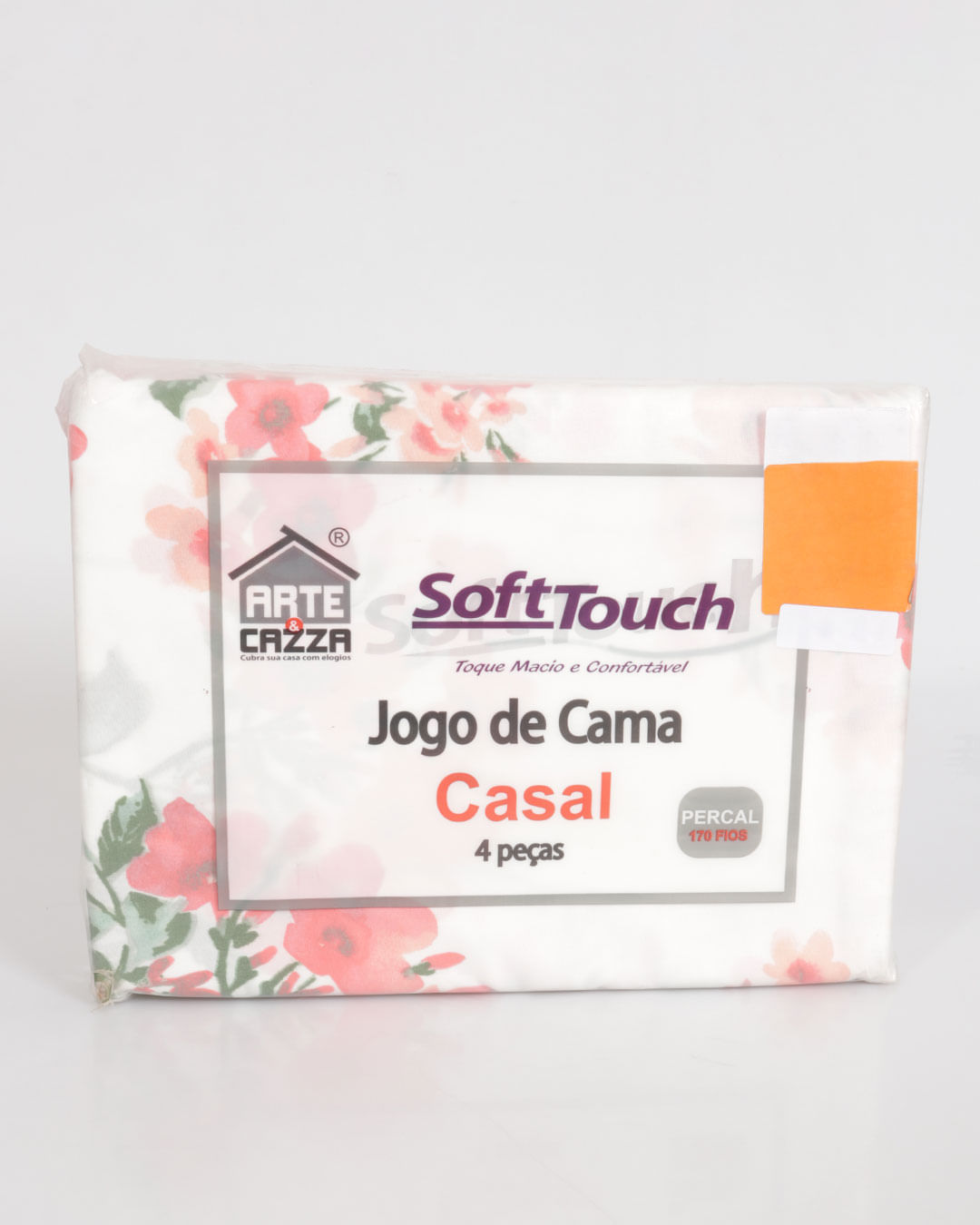 Jogo-Ac2003-Microfibra-Casal-4pcs---Laranja-Floral